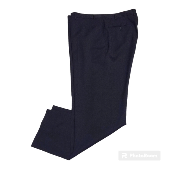 CANALI Harry Rosen Wool Black Regular Dress Pants - Picture 1 of 9